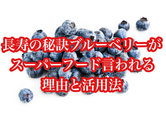 長寿の秘訣、ブルーベリーがスーパーフード言われる理由と活用法
