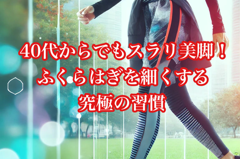 40代からでもスラリ美脚！ふくらはぎを細くする究極の習慣
