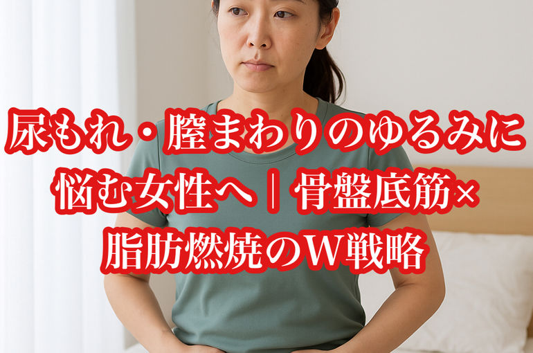 尿もれ・膣まわりのゆるみに悩む女性へ｜骨盤底筋×脂肪燃焼のW戦略