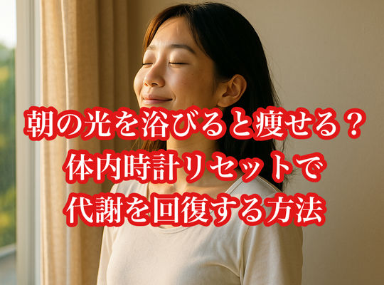 朝の光を浴びると痩せる？体内時計リセットで代謝を回復する方法
