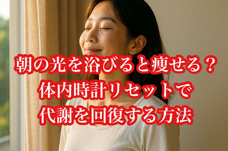 朝の光を浴びると痩せる？体内時計リセットで代謝を回復する方法