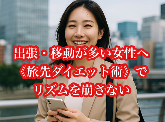 出張・移動が多い女性へ｜《旅先ダイエット術》でリズムを崩さない