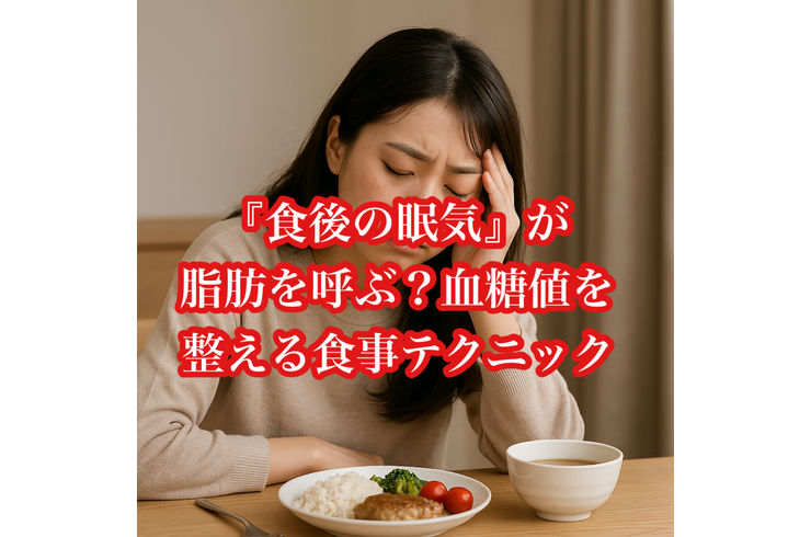 『食後の眠気』が脂肪を呼ぶ？血糖値を整える食事テクニック