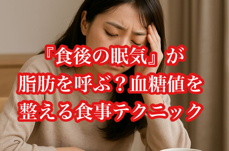 『食後の眠気』が脂肪を呼ぶ？血糖値を整える食事テクニック