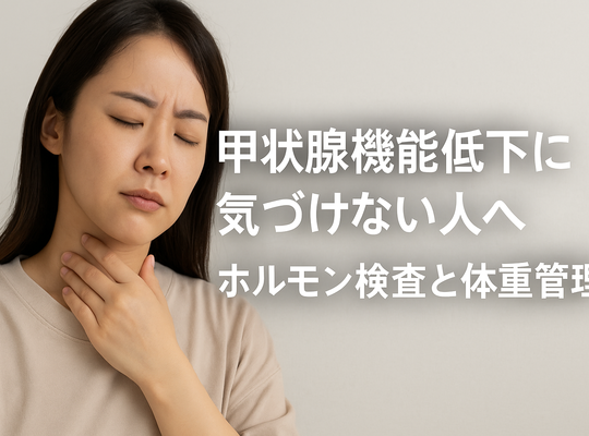 甲状腺機能低下に気づけない人へ｜ホルモン検査と体重管理
