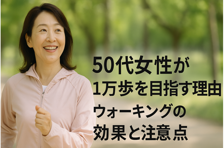 50代女性が1万歩を目指す理由｜ウォーキングの効果と注意点