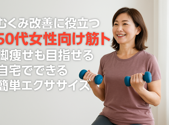 50代女性のむくみ改善に効く筋トレ｜リンパ循環アップで脚痩せ・健康効果