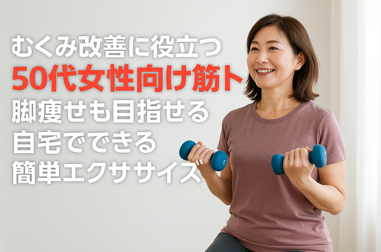 50代女性のむくみ改善に効く筋トレ｜リンパ循環アップで脚痩せ・健康効果