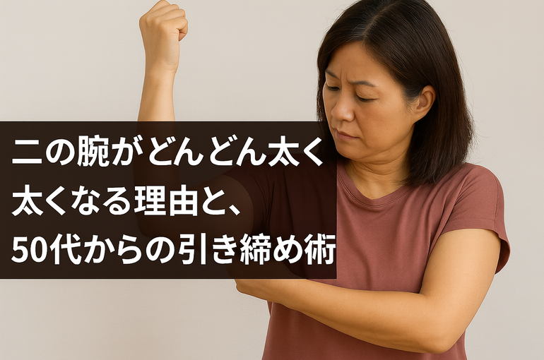 二の腕がどんどん太くなる理由と、50代からの引き締め術
