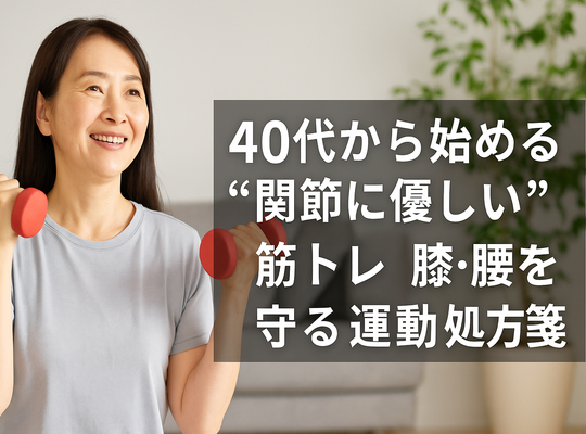 40代から始める“関節に優しい”筋トレ｜膝・腰を守る運動処方箋