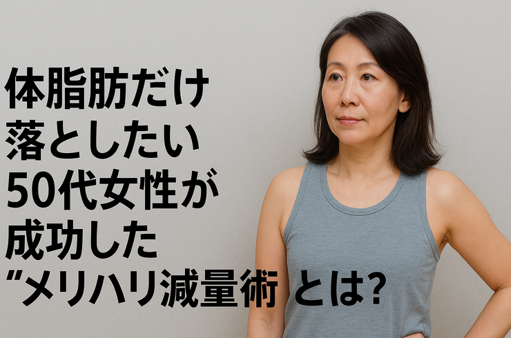 体脂肪だけ落としたい！50代女性が成功した“メリハリ減量術”とは？