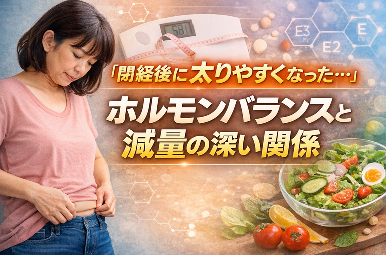 閉経後に太りやすくなった…」ホルモンバランスと減量の深い関係