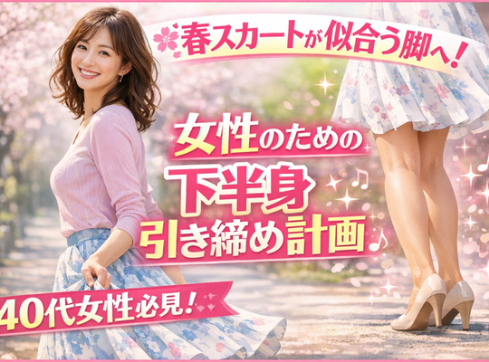 春スカートが似合う脚へ！女性のための下半身引き締め計画