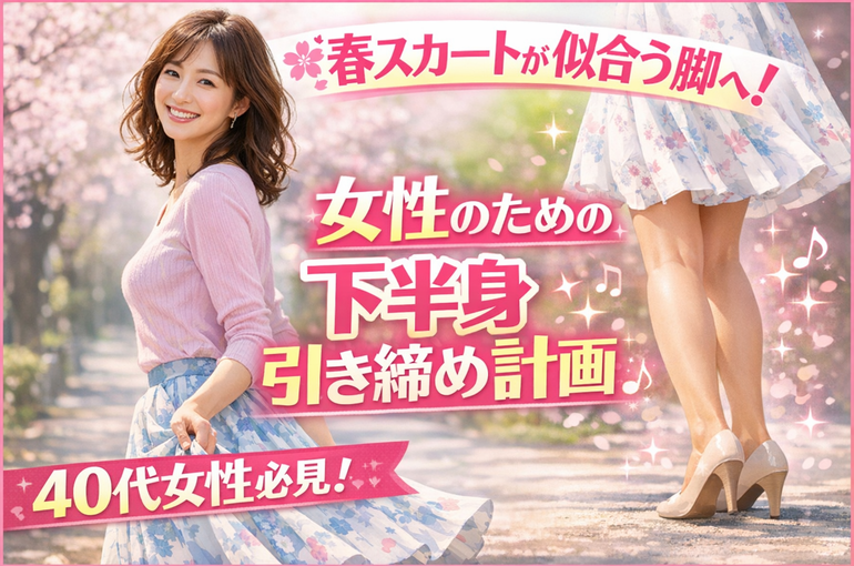 春スカートが似合う脚へ！女性のための下半身引き締め計画