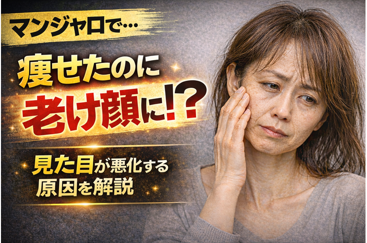 マンジャロで「老けた」と感じる理由｜痩せたのに見た目が悪化する原因とは？