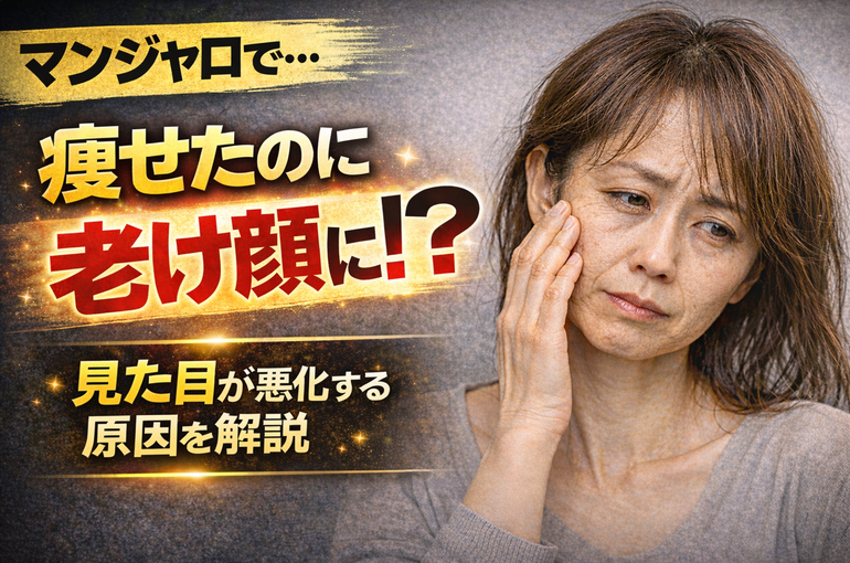 マンジャロで「老けた」と感じる理由｜痩せたのに見た目が悪化する原因とは？